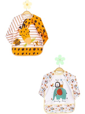 Vera Concept Store Bebek Uzun Kollu Sıvı Geçirmez Mama Önlük,su Geçirmez Aktivite Önlüğü(6-24 Ay)