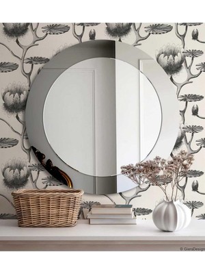 Vera Concept Store Yuvarlak Ikili Duvar Dekor Aynası/banyo Aynası/konsol Aynası/makyaj Aynası/dekor Aynası Füme
