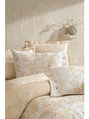 Vera Concept Store Linda Çift Kişilik Saten Nevresim Takımı - Ekru