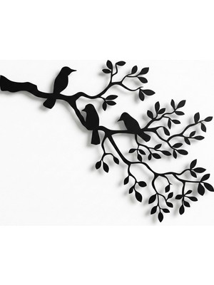Vera Concept Store Metal Duvar Sanatı, Metal Kuşlar Sanatı, Metal Duvar Dekoru, Daldaki Kuşlar, Kuşlar Heykeli, Olağandışı Hediye, Yeni Eve Taşınma Hediyesi, Iç Dekorasy
