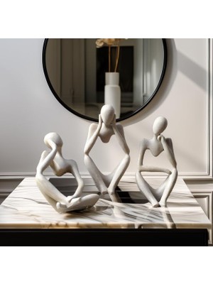 Vera Concept Store Soyut Nordic Düşünce Heykelleri (Set)-Abstract Nordic Thinking Statues (Set)