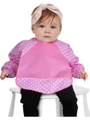Vera Concept Store Sevi Bebe Yeni Ekonomik Kollu Mama Önlüğü Pembe - Mommyslab