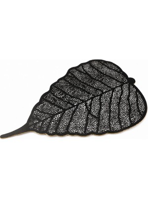 Vera Concept Store Dekoratif Metal Yaprak Duvar Süsü, 60X40 Cm, Siyah, Masa Üstü Kullanıma Uygun