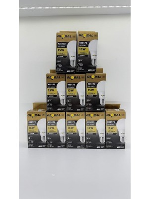 Vera Concept Store Global KES172 LED Ampul 15W E27 1050 Lümen 6500K Beyaz Işık Tasarruflu Ampul (10'lu Set)