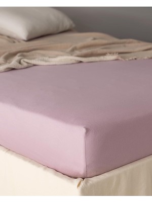 Vera Concept Store Belle King Size Pamuklu Lastikli Bambu Çarşaf - Açık Mürdüm