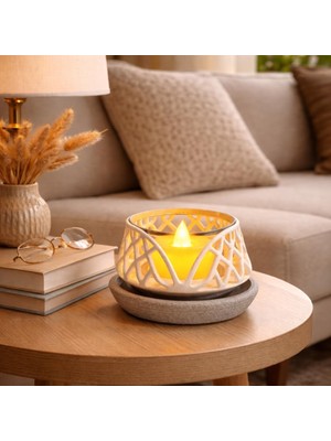 Vera Concept Store Çıkarılabilir Kapaklı Dekoratif Mumluk – LED Tealight Mumluk, Modern Minimalist Tasarım, Masa Üstü Ev Dekorasyonu, Salon & Yatak Odası Için Şık Mum St