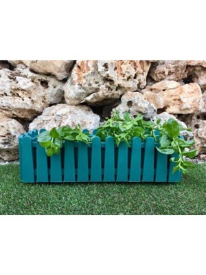 Vera Concept Store Istanbul Balkon Saksı 9 Lt 3 Adet Yeşil Renk Çit Görünümlü Renkli Plastik