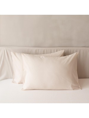 Vera Concept Store Yastık Kılıfı 2'li 50 x 70 Cm, Kapaklı (Bej)