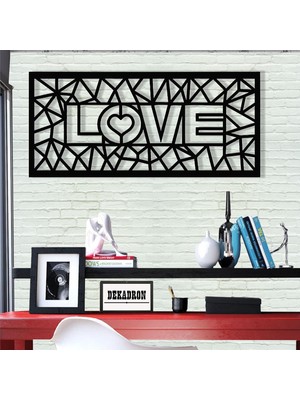 Vera Concept Store Metal Duvar Sanatı - Aşk - 3D Duvar Silueti Metal Duvar Dekoru Ev Ofis Dekorasyonu Yatak Odası Oturma Odası Dekor Heykel (30 G x 15 Y/76X38CM)