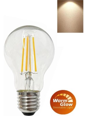 Vera Concept Store Value 6,5W (60W) A60 Dim Rustik LED Ampul E27 Sarı Işık - Işığı Kısılabilir Filamentli Lamba