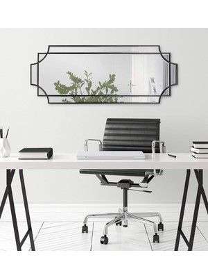 Vera Concept Store 50X110 Asimetrik Duvar Dekor Aynası/duvar Aynası/konsol Aynası/estetik Ayna Siyah 50 x 110