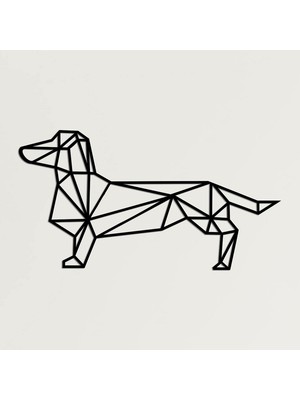 Vera Concept Store Metal Duvar Sanatı - Dachshund Köpek - 3D Duvar Silueti Metal Duvar Dekoru Ev Ofis Dekorasyonu Yatak Odası Oturma Odası Dekor Heykel (24 G x 12 Y/61X3
