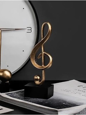 Vera Concept Store Sume Ev Dekor Sol Anahtarı Dekoratif Sanat Nota El Sanatları Oturma Odası Masa Süsleri Altın