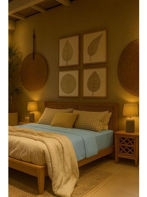 Vera Concept Store 200 x 200 cm Battal Boy Düz Pamuklu Çift Kişilik Lastikli Fitted Penye Çarşaf