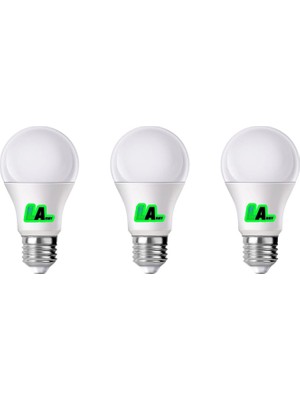 Vera Concept Store 3 Adet 9W LED Ampul A+ 6500K Soğuk Beyaz Işık Lamba Aydınlatma ASA-12082 Enerji Tasarruflu Uzun Ömürlü E27