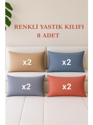 Vera Concept Store Formeya 8 Adet Kapaklı Yastık Kılıfı 4 Farklı Renk
