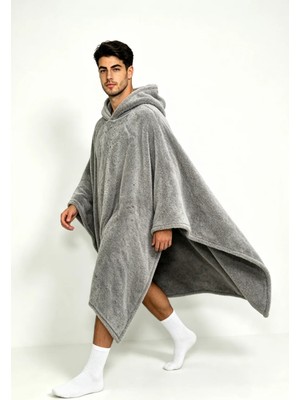 Nuvy -Aeria Hoodie Giyilebilir Battaniye Rahat Kalıp Tek Beden