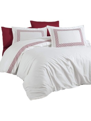 Vera Concept Store Dolce Organik Pamuk Saten Nevresim Takımı Bordo