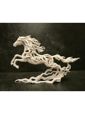 Vera Concept Store Sanatsal At Figürü Biblo – Modern Dekoratif Heykel Ev Ofis Için Şık Tasarım Hediyelik Eşya | Beyaz Renk Year Of The Horse 2026 - Ethereal Stallion