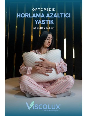 Vera Concept Store Horlama Azaltıcı Yastık - Horlama Önleyici Ortopedik Visco Yastık Yeşil 55X40X12/10, Yeşil