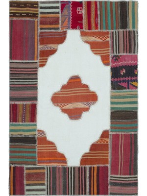 Vera Concept Store 130X196 cm Teselya Bej Vintage Yün El Dokuma Modern Geometrik Etnik Eskitme Desenli Boho Oturma Odası Salon Yolluk Koridor Mutfak Halısı