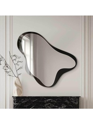 Vera Concept Store Asimetrik Ayna/düzensiz Ikili Aynaayna Dekoru/lüks Ayna Siyah 80 x 84