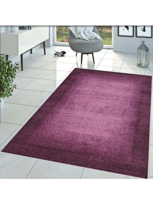 Vera Concept Store Dijital Baskı Yıkanabilir Kaymaz Taban Salon Halısı RVG1466, Mor, 120 x 180
