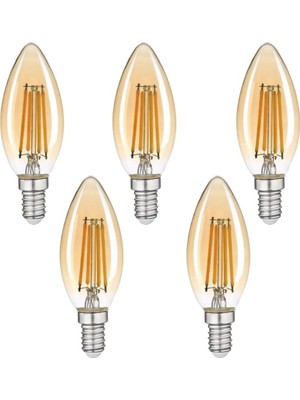 Vera Concept Store 4W Rustik Ampul 2700K (Amber Işık) E14 Duy - 5 Adet
