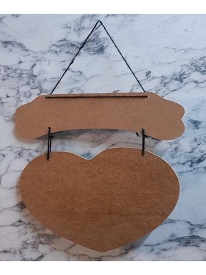 Vera Concept Store Hobi Adn 0226 Dekoratif Kapı Süsü Kalpli Model Ahşap Mdf Ham Cnc Kesim El Yapım