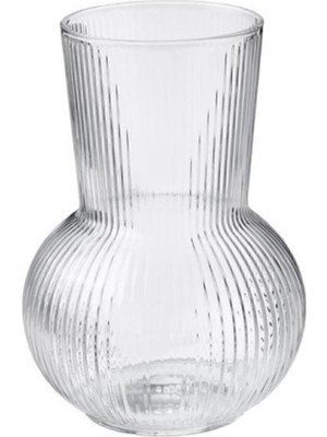 Vera Concept Store Padrag Dekoratif Vazo Karaf, 17 Cm, Cam, Saydam