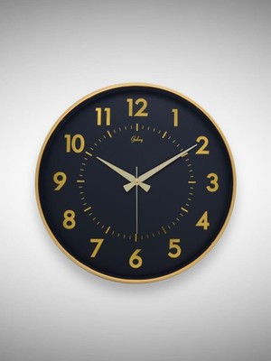 Vera Concept Store 717-A-3 Serisi Klasik Rakamlı Metal Görünümlü Sessiz Akar Modern Duvar Saati 40 cm