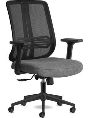 Vera Concept Store Spark Ofis Sandalyesi Ergonomik Sırt Destekli Çalışma Koltuğu Başlıksız File Sırt (Siyah Siyah)