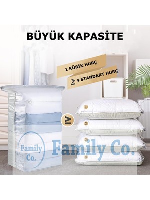 Vera Concept Store 3'lü Paket Ekstra Büyük Kalınlaştırılmış Küp Vakumlu Saklama POŞETLERI110X90+25CM-1ADET,100X70+33CM-1 Adet, 80X50+25 cm -1 Adet Giysiler, Yorganlar, Y