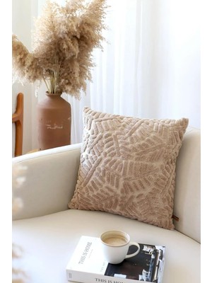 Vera Concept Store Bohem Özel Tasarım Punch Panç Desen Kare Dekoratif Kırlent Kılıfı 50X50 cm Forest Natural