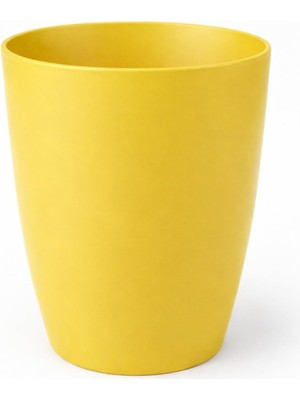 Vera Concept Store (1 Adet) Sarı Kırılmaz Plastik Dekoratif Saksı 15CM Orkide Çiçek Bitki Için Kırılmaz Balkon Saksısı