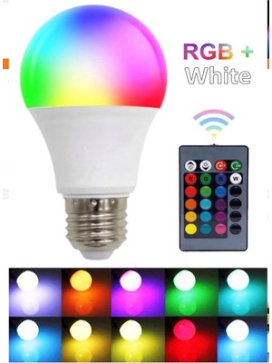 Vera Concept Store Kumandalı Ampul Renk Değiştiren 9W Rgb+White LED Ampul Dimmerlı, RBG009