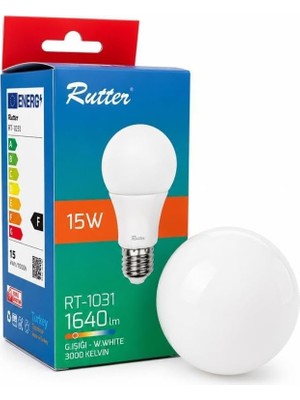 Vera Concept Store RT-1031 15W LED Ampul E27 Sarı 3000K Yüksek Aydınlatma Uzun Ömürlü Lamba