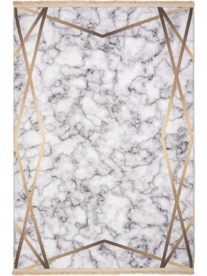 Vera Concept Store Spijkenisse Beyaz Mermer Modern Geometrik Etnik Desenli Boho Makinada Yıkanabilir Hav Toz Vermez Leke Tutmaz Kaymaz Taban Dijital Makine Baskı Halı Ot