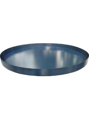 Vera Concept Store Metal Saksı Altlığı Iç Dış Saksı Altlığı Dekoratif Saksı Altı Çap 58 cm Derinlik 3,5 cm Antrasit Rengi