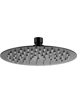 Vera Concept Store Tepe Duş Başlığı Oval Slim 304 Metal Ø20 cm KTD105 (Mat Siyah)