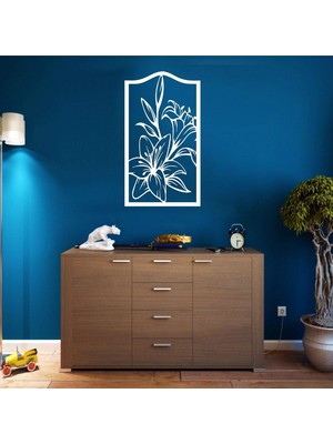 Vera Concept Store Metal Çiçek Sanatı, Zambak Çiçeği Dekoru, Metal Duvar Sanatı, 3D Duvar Silueti Metal Duvar Dekoru, Ev Ofis Dekorasyonu, Yatak Odası Oturma Odası Dekor
