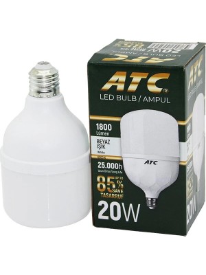 Dolozena E27 Uyumlu 20W Beyaz LED Ampul 1800 Lümen