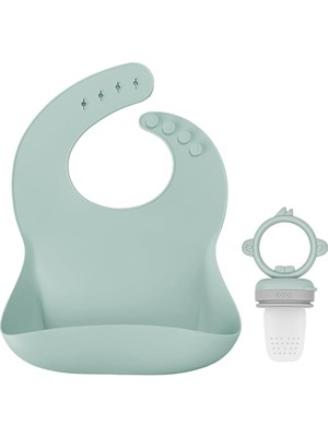 Vera Concept Store Bebek Mama Önlüğü, River Green, Standart Beden, Su Geçirmez Püre Malzeme