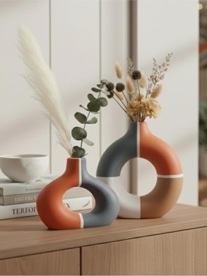 Vera Concept Store Dekoratif Bohem Tarzı Geometrik Desenli Ev, Ofis, Hediyelik Dekorasyon Seti Gri