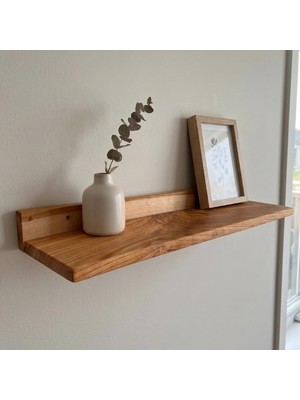 Vera Concept Store Masif Kiraz Ağacı Duvar Rafı – Rustik Dekoratif Ahşap Raf – 60 cm
