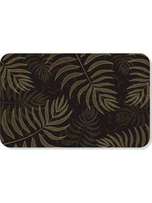 Vera Concept Store M&h QUALITY(256) Dijital Baskılı Desenli Dekoratif Dış Kapı Önü ve Iç Mekan Paspası Yıkanabilir Kaymaz Taban Kahverengi 45 x 70