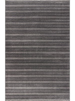 Vera Concept Store Stripe Antrasit Kilim Kaymaz Taban Salon Oturma Odası Antre Halısı 33010A, 60 x 100