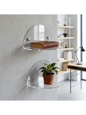Vera Concept Store Oval Duvar Raf (2 Adet) (Şeffaf)
