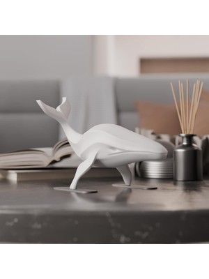 Vera Concept Store Deco Fabrica Modern Minimalist Balina Biblosu – Deniz ve Okyanus Temalı Şık Dekoratif Heykel, Banyo ve Salon Için Ev Aksesuarı