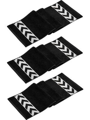 Vera Concept Store Home Sergeant 30X100 CM%100 PAMUK(450 Gsm) Siyah 3'lü Spor Havlusu Fitness Gym Golf Boks Havlusu Siyah 30 x 100